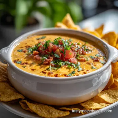 Slow Cooker Queso Dip for 12 Servings Recipe Card