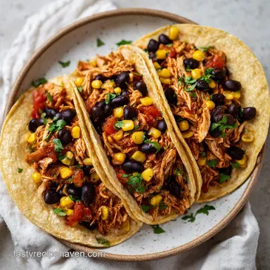 Southwest Crockpot Chicken Tacos: Tender Recipe Card