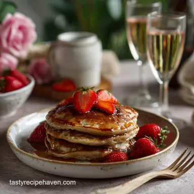 Galentines Day Brunch Recipe with Strawberry Pancakes Ready in 30 Min Recipe Card