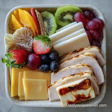 Turkey and Cheese Bento Lunch in 12 Minutes Recipe Card
