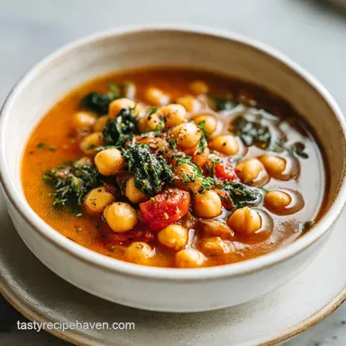 Tuscan Chickpea Soup in 30 Minutes Recipe Card
