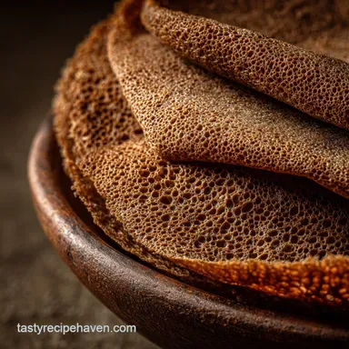 Injera: Authentic Ethiopian Teff Bread Recipe (Spongy Sour) Recipe Card