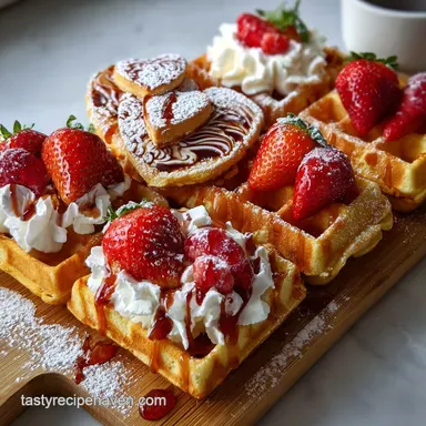 Valentines Waffle Board Ready in 30 Min: Crispy Baked Recipe Card