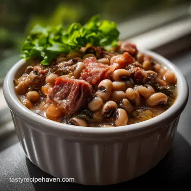 Southern Black Eyed Peas Recipes: Velvety Pot Likker Recipe Card