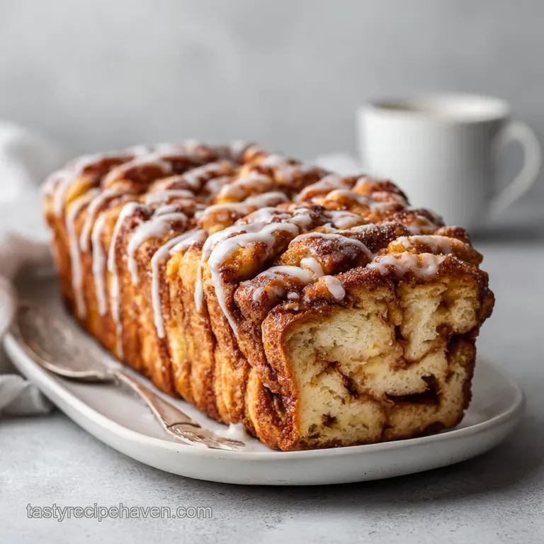 Apple Fritter Bread: Cinnamon Swirl Loaf Cake presentation