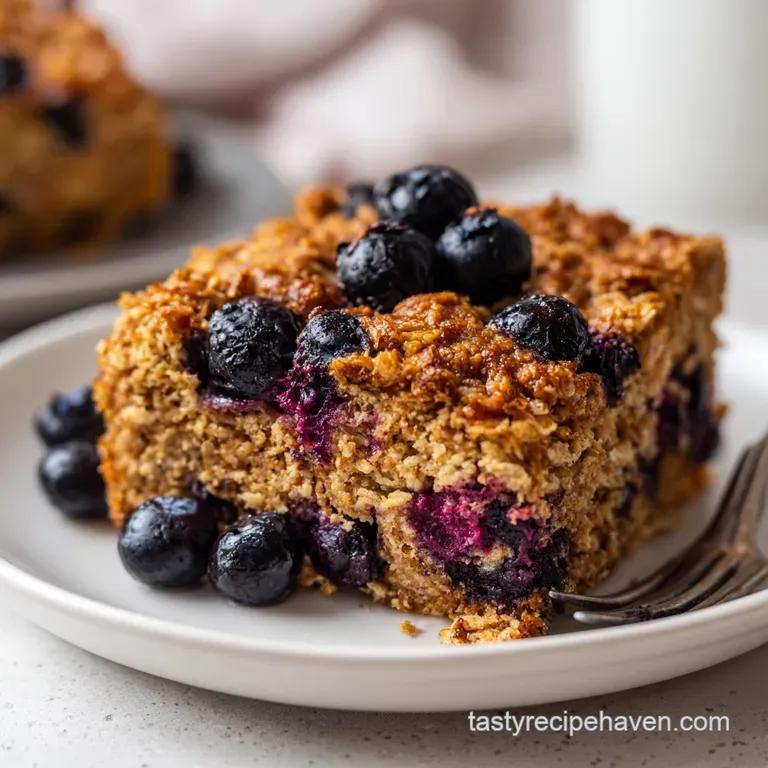 Healthy Blueberry Baked Oatmeal: Jammy and Zesty