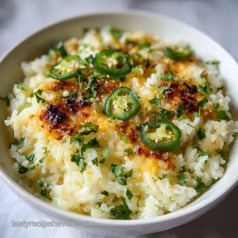 Cheesy Jalapeno Rice Recipe With Toasted Foundation