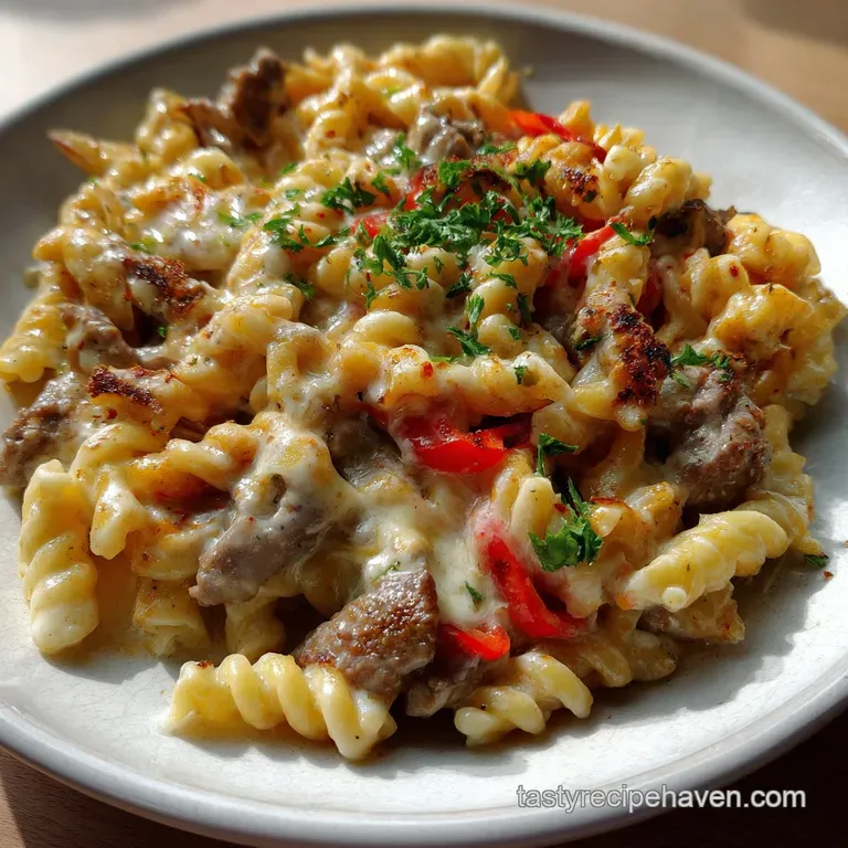 Philly Cheesesteak Pasta: Rich One-Pan Comfort