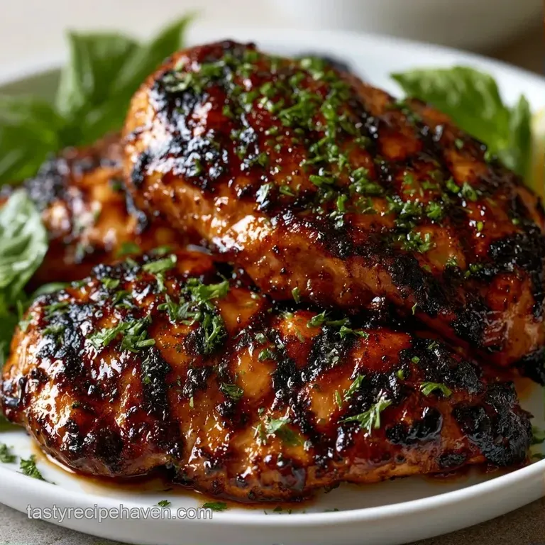 Glossy glazed poultry artfully arranged on a white plate with vibrant steamed broccoli and golden potato puree.