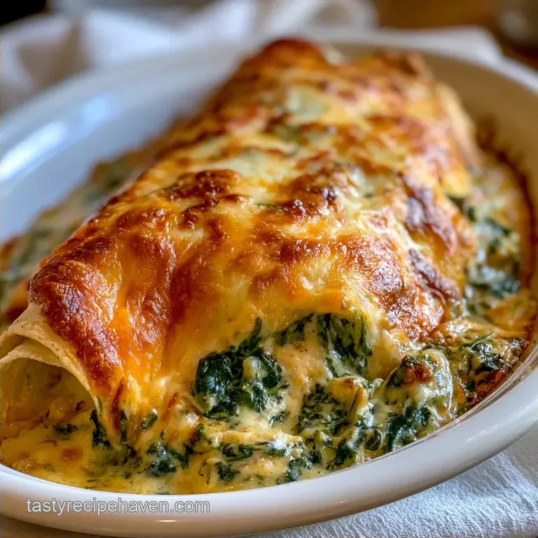 Chicken Spinach Enchiladas with Cream Cheese