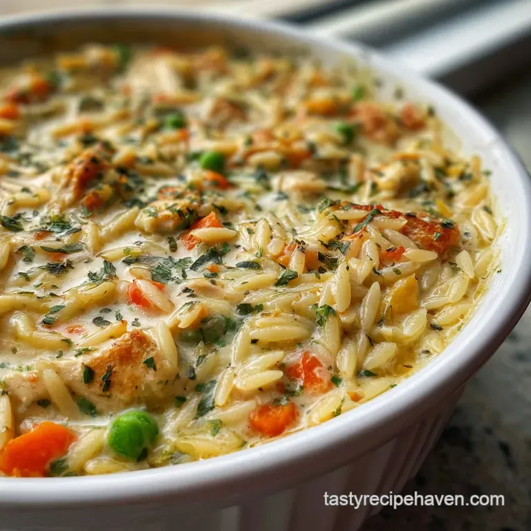 Easy Creamy Chicken Pot Pie Orzo