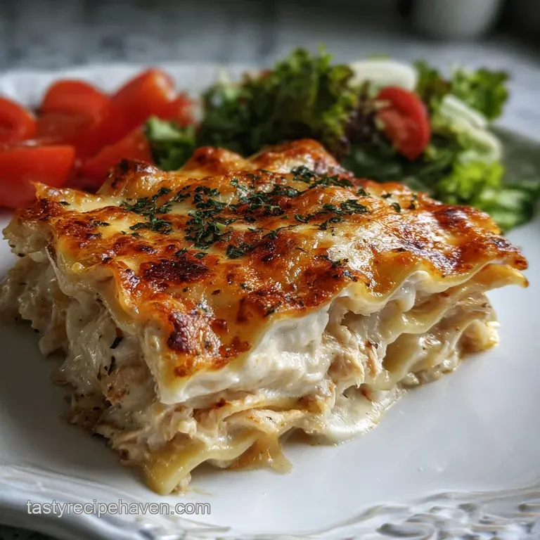 Creamy White Sauce Chicken Lasagna