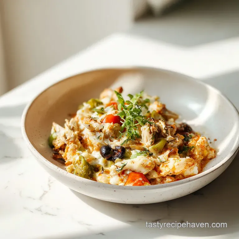 A portion of tender roasted chicken with glistening skin, artfully arranged with fresh herbs.