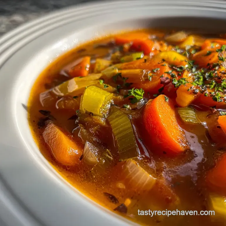 Elegant bowl of creamy vegetable soup, garnished with fresh dill sprig, served with crusty bread, steam rising gently.