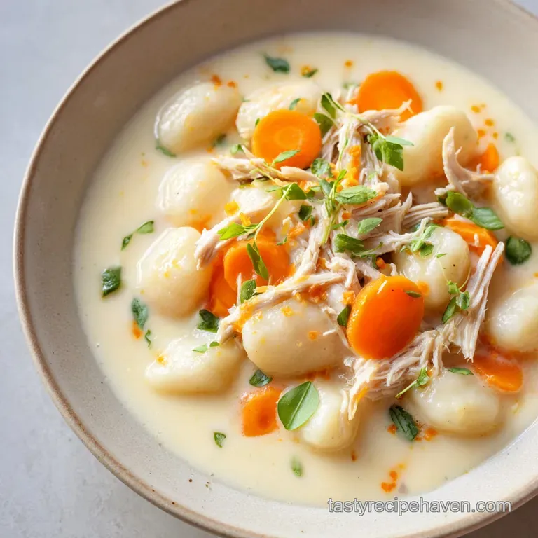 A white ceramic bowl of rich, velvety soup topped with fresh parsley and a swirl of cream on a wooden table.