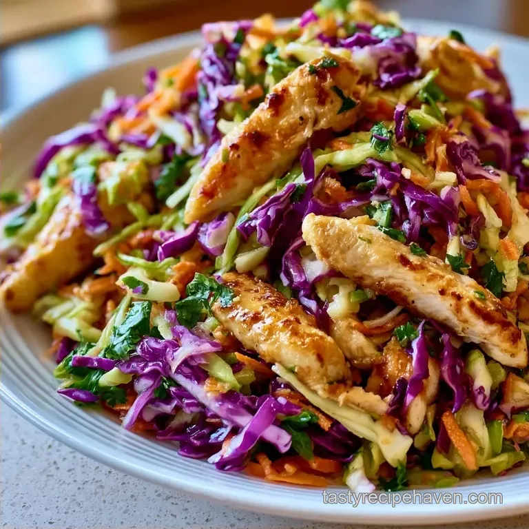 Crunchy Asian Chicken Salad with Sesame Ginger Dressing