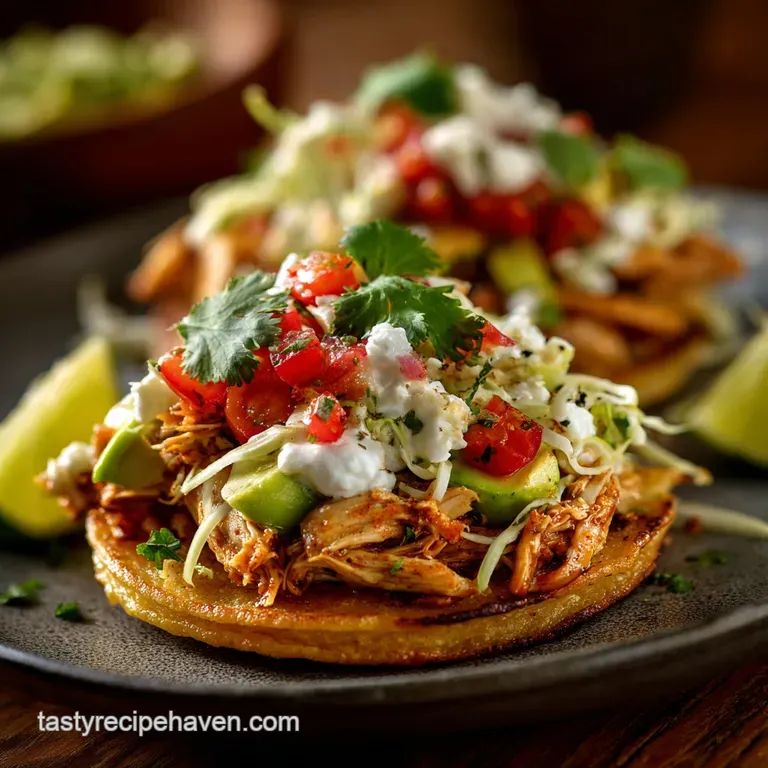 Cinco De Mayo Recipes: Crunchy Chipotle Chicken Tostadas presentation