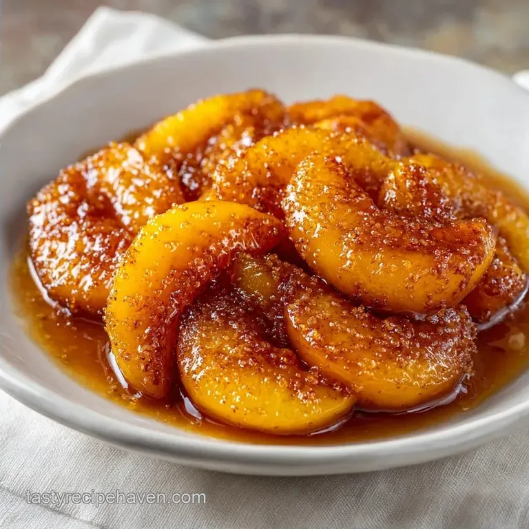 Easy Baked Peach Dish: Caramelized and Glossy