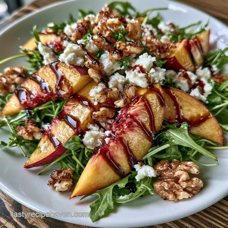 Easy Fresh Peach Salad with Balsamic Vinaigrette