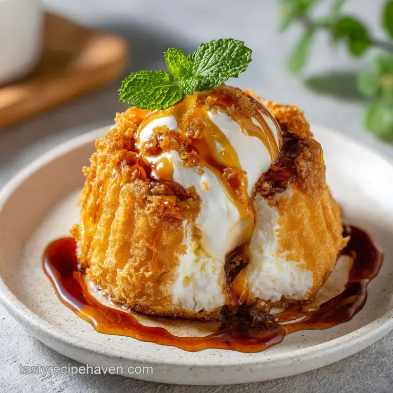 Homemade Fried Ice Cream Dessert