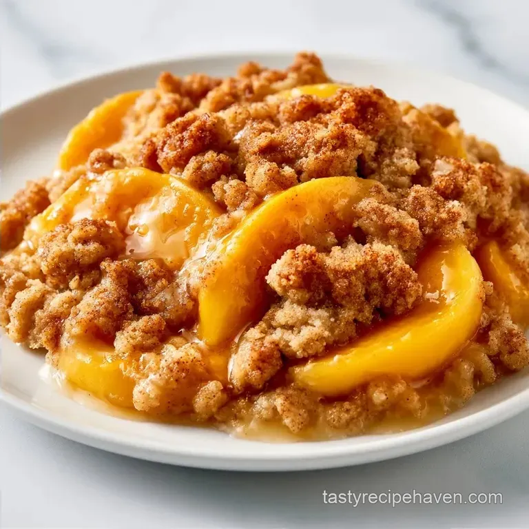 Easy Peach Crisp: Golden Oat Crust