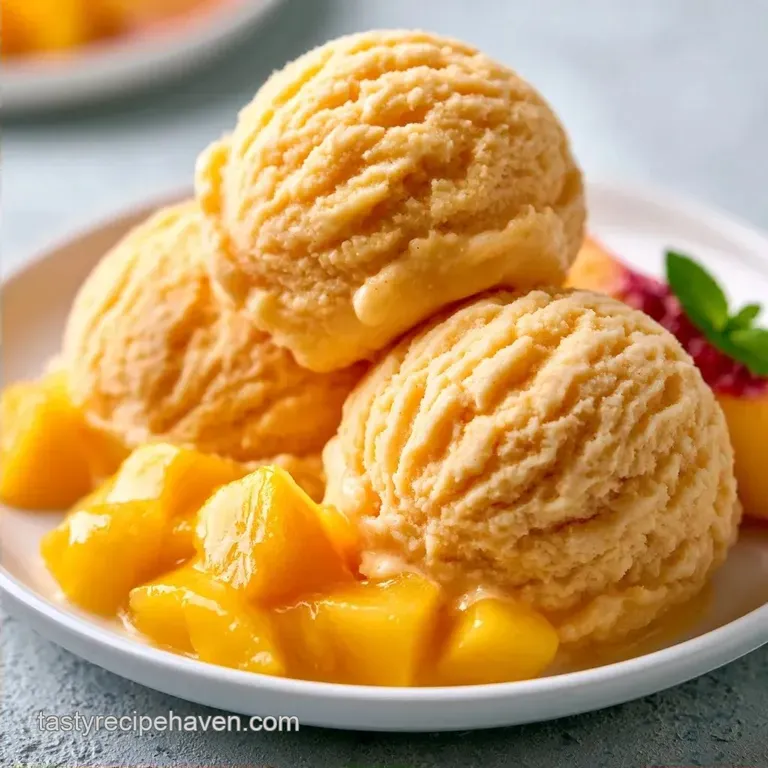 Easy Peach Ice Cream: Rich and Creamy