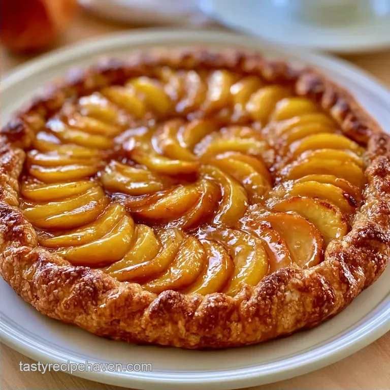Easy Sliced Peach Galette: Caramelized