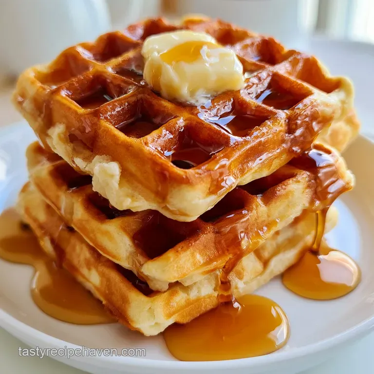 Homemade Fluffy Waffles: Easy and Crispy