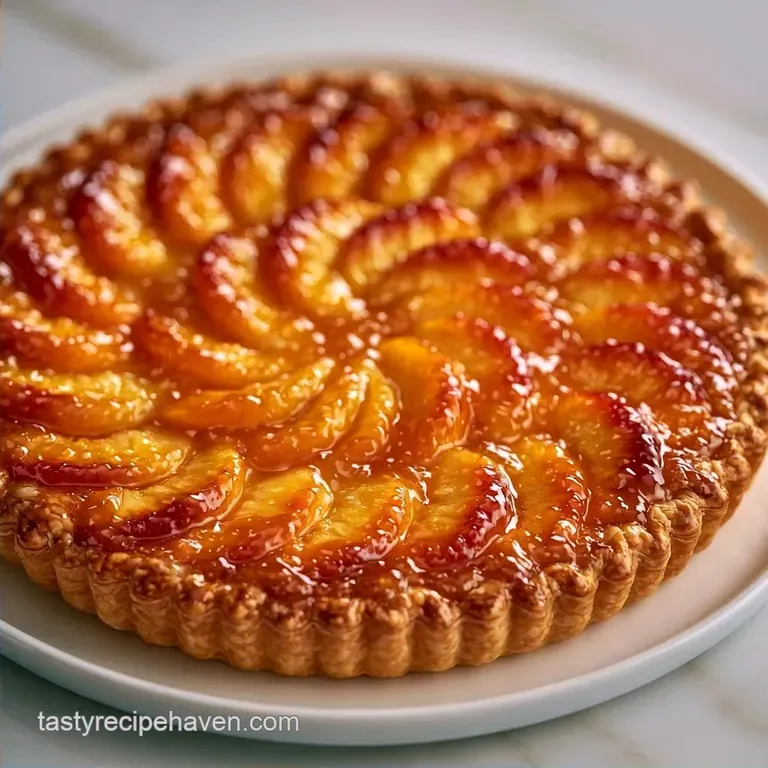 French Peach Tart with Puff Pastry