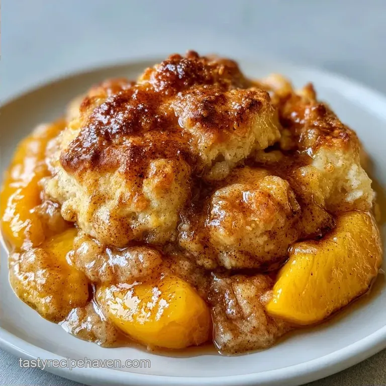 Frozen Peach Cobbler with Golden Biscuit Top