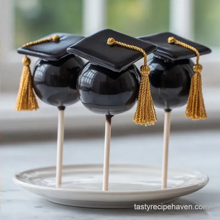 Graduation Cap Cake Pops: Shatter Crisp Shell