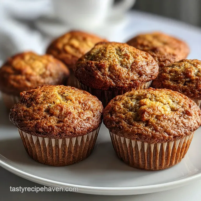 Rustic arrangement of fluffy banana muffins on a wooden board, hints of cinnamon, dusted in powdered sugar.
