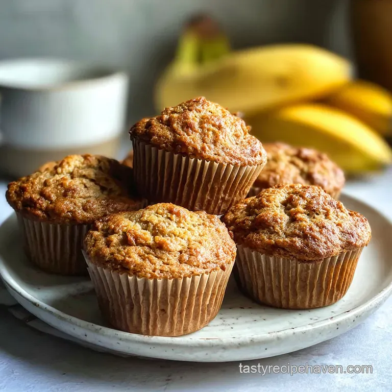 Healthy Banana Muffins with Oats