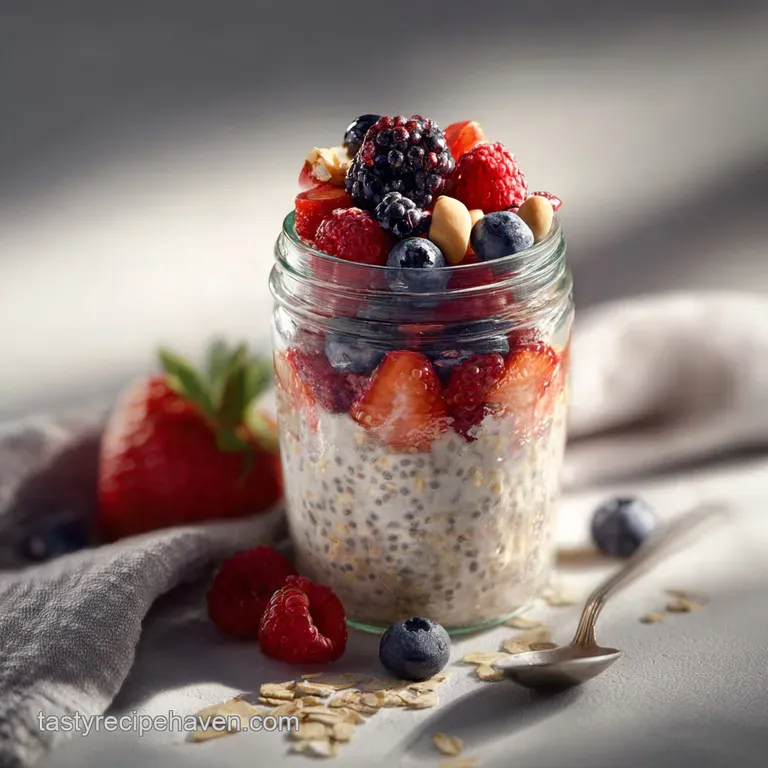 Best Healthy Overnight Oats Breakfast Recipe with Fresh Berries