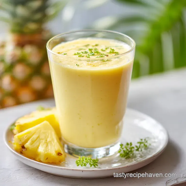 Pineapple Smoothie with Greek Yogurt