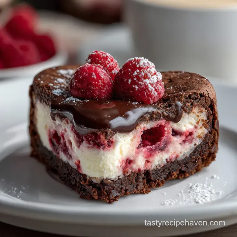 Heart Shaped Cheesecake Brownie