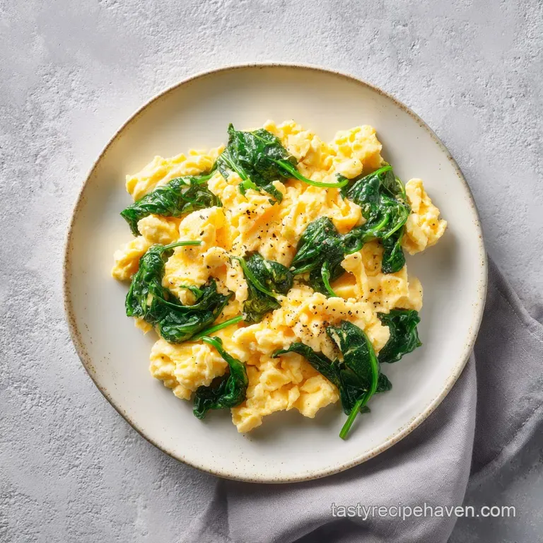 High Protein Breakfast: Scrambled Eggs and Spinach