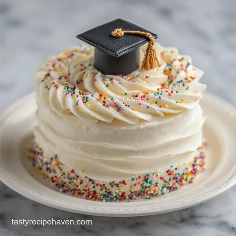 Homemade College Grad Cake: Tender Vanilla Sponge