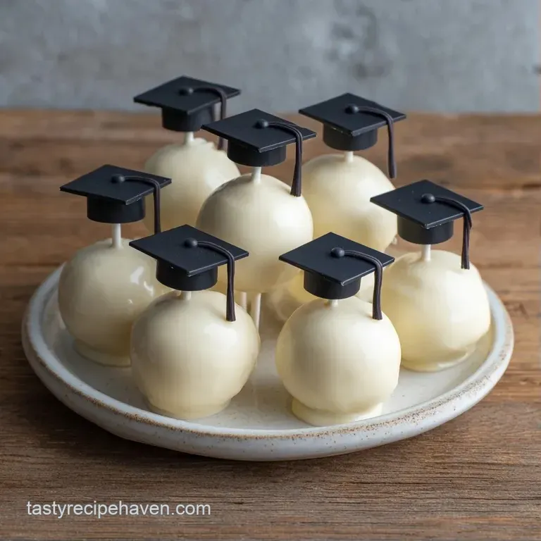 Elegant row of candy-coated cake spheres on sticks, standing upright in a glass jar tied with a satin ribbon.
