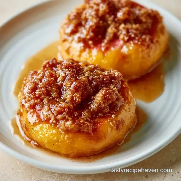 Homemade Peach Crisp Dessert with Oats