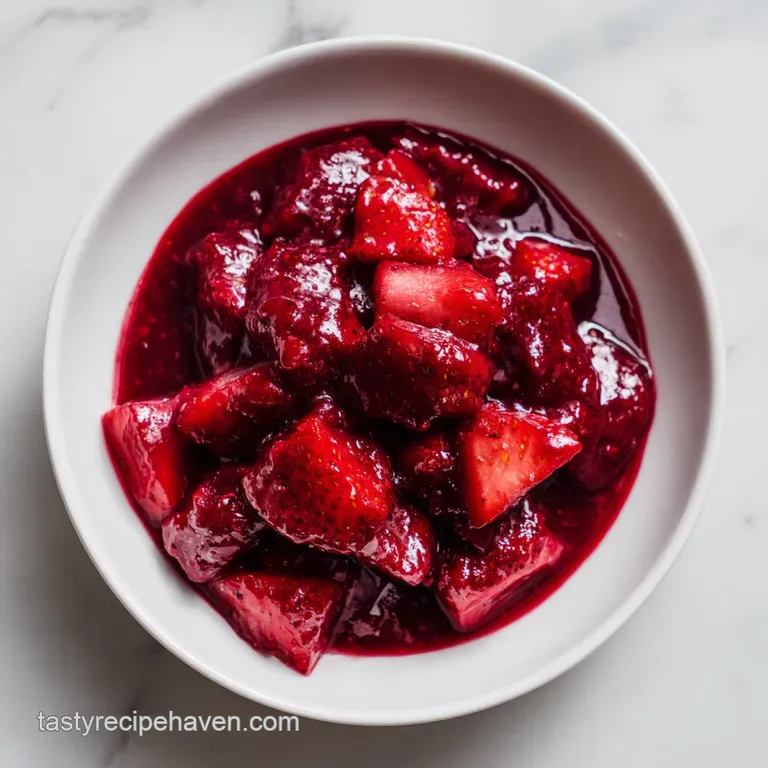 Strawberry Sauce in 25 Minutes - appetizing dish ready to serve