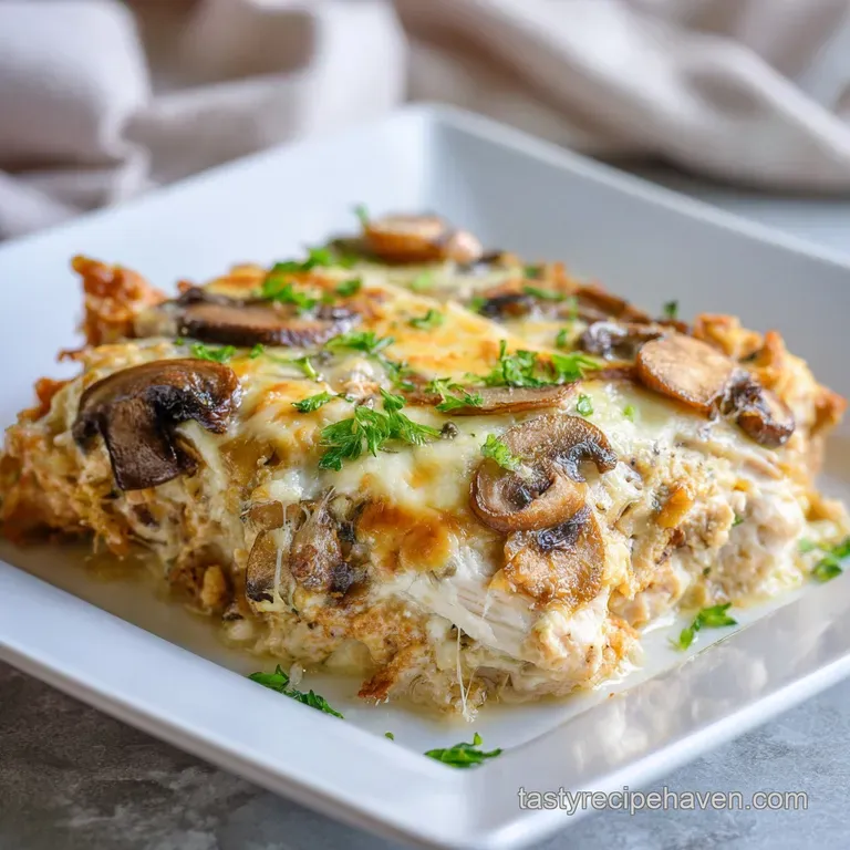 Keto Chicken Mushroom Casserole: Creamy and Satisfying