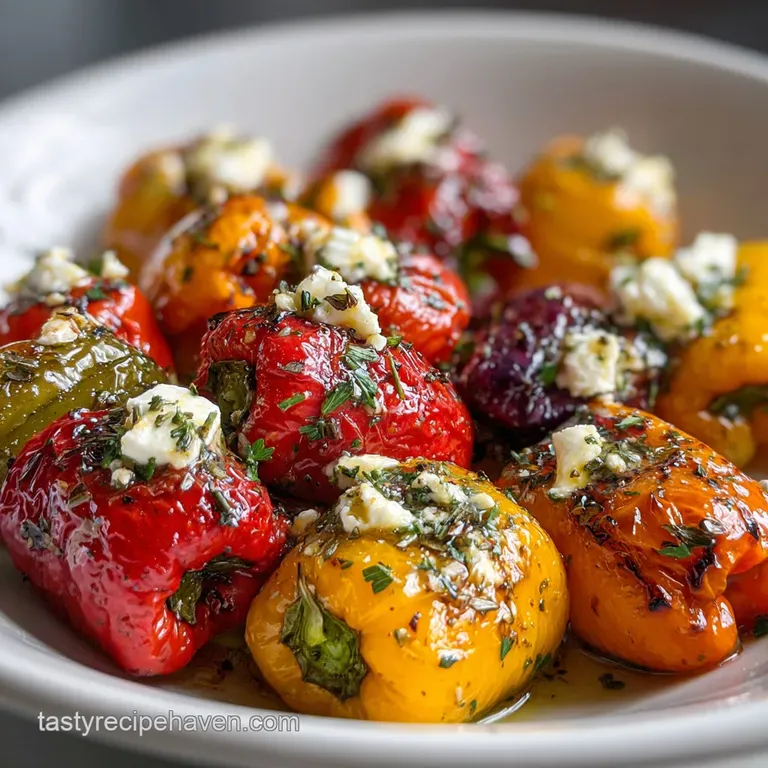 Mouthwatering Mediterranean Stuffed Mini Peppers with Feta and Herbs