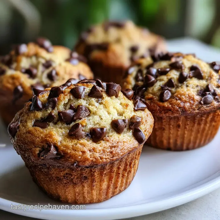 Velvety Banana Chocolate Chip Muffins