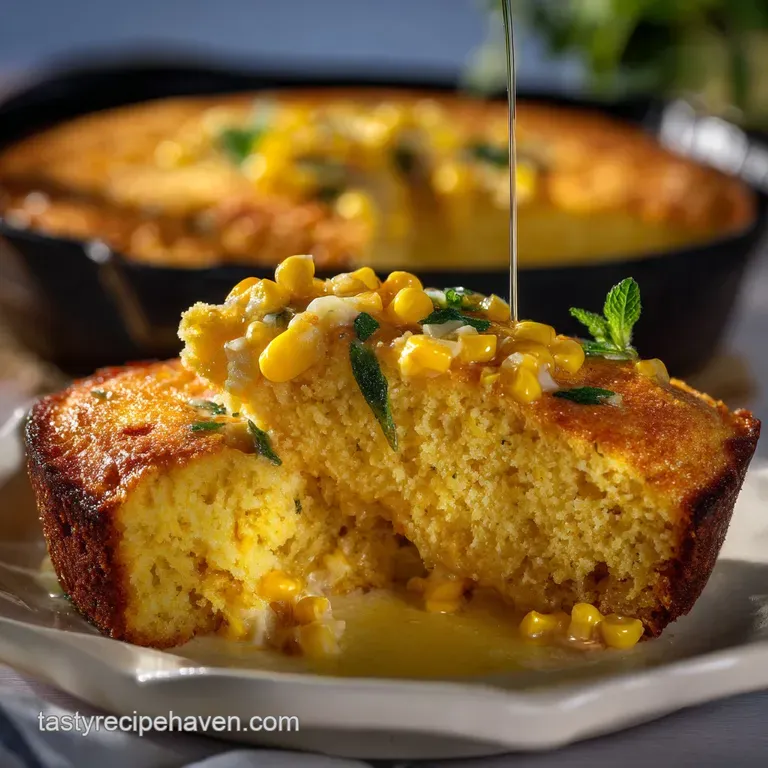 Cornbread with Creamed Corn: the Moistest Ever presentation