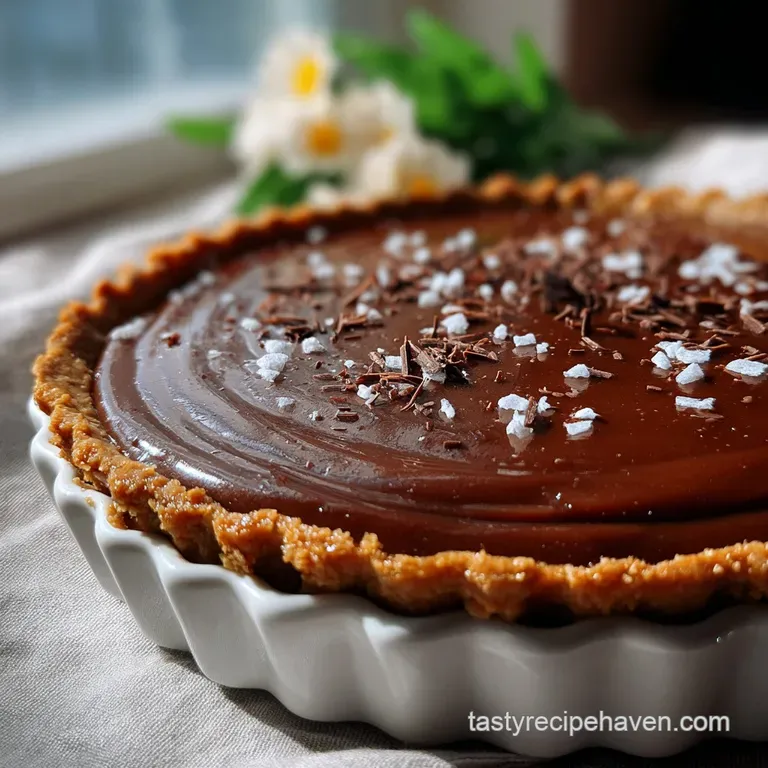 Vegan Dessert: No-Bake Salted Caramel Chocolate Silk Tart