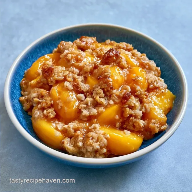 Old Fashioned Peach Crumble with Oats