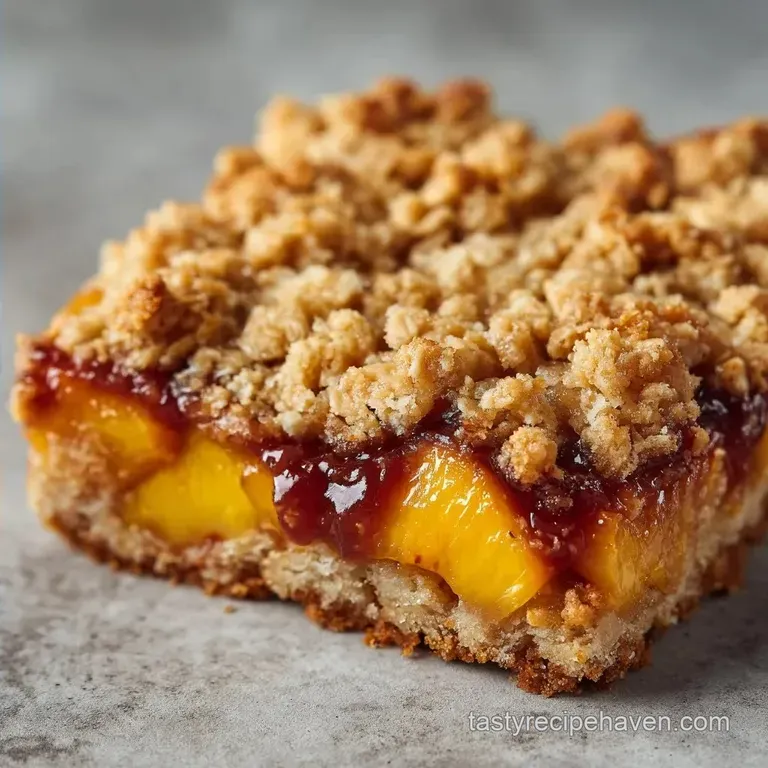 Peach Crumb Bars: Buttery and Jammy