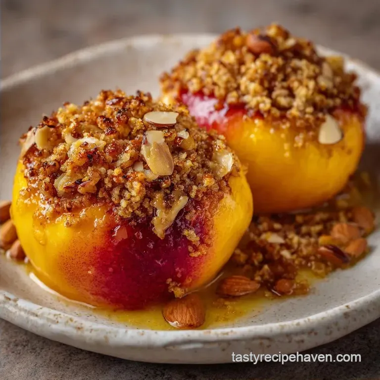 Peach Sweet Treat: Honey-Almond Crumble