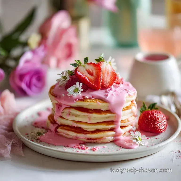 Perfect Galentines Brunch Recipe with Pink Pancakes